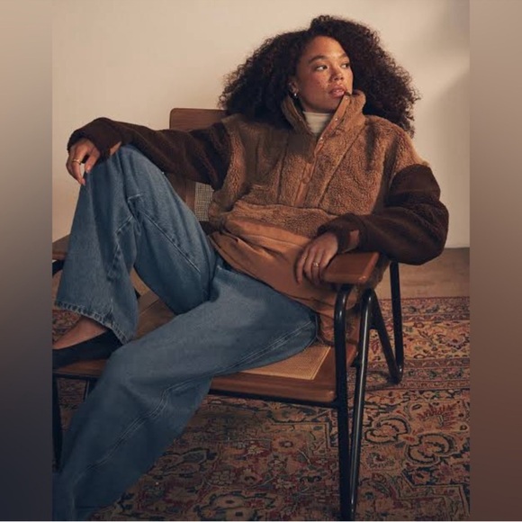 LPA Jackets & Blazers - revolve LPA teddy / shell pullover size s NWOT chocolate brown